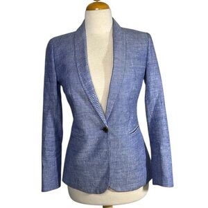 3 x $99 J.Crew Linen blend Blue Parke Blazer size 2 Preppy Career minimalist